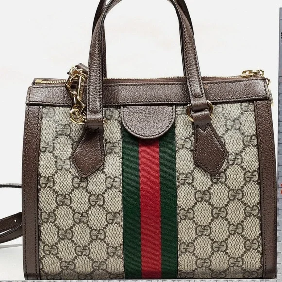 GUCCI GG OPHIDIA SUPREME CANVAS 2-WAY BAG ORIGINAL STRAP - Picture 2 of 9